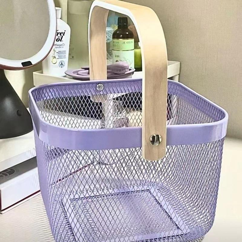 Multifunctional milk purple ruisato cut out storage basket ins high value desktop for home miscellaneous basket storage storage box