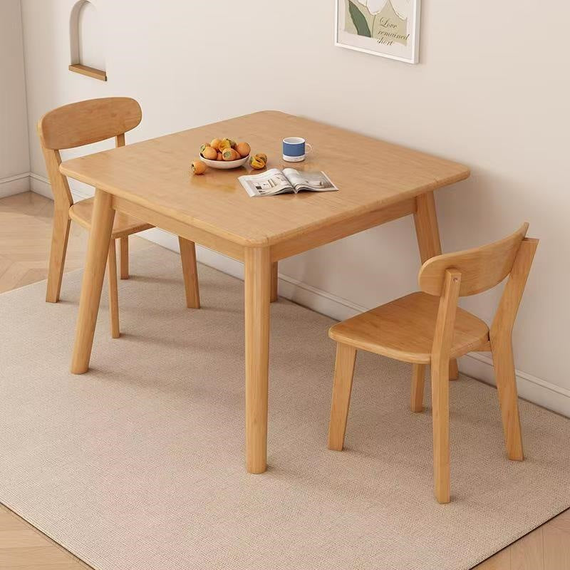 Nordic all solid wood dining table square square table chair eight immortals table dining table dining chair combination dining table and chair home table