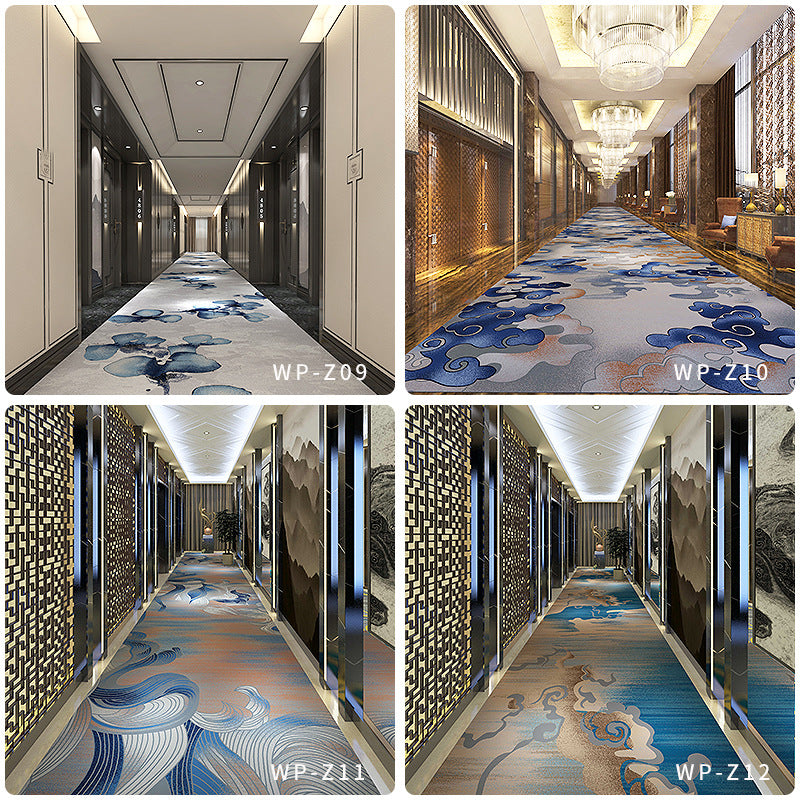 Custom carpets for chain hotels & guesthouses: minimalist, light luxury style, corridor & aisle fire-rated b1, banquet-grade, stain-resistant, full-spread carpeting