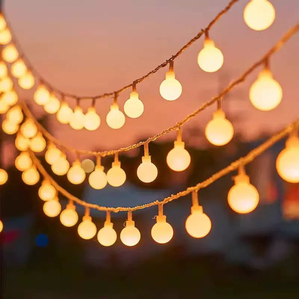 LED Christmas Day outdoor camping tent canopy wedding decoration little star lights round lights string lights wholesale