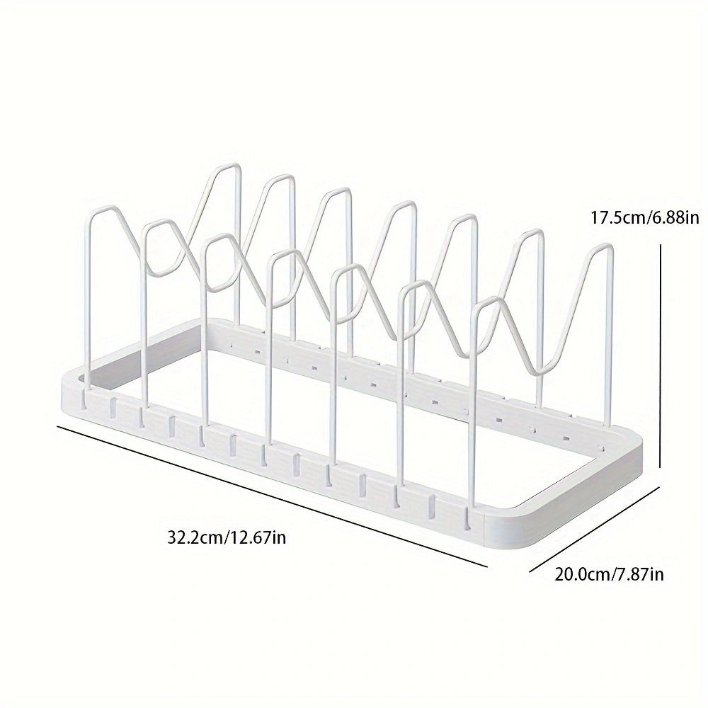 Retractable lid rack, kitchen adjustable gap, pan lid, frying pan, home desktop storage rack