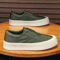 Canvas men's shoes 2025 winter new anti-slip thick sole breathable lightweight slip-on sneakers men's athletic shoes