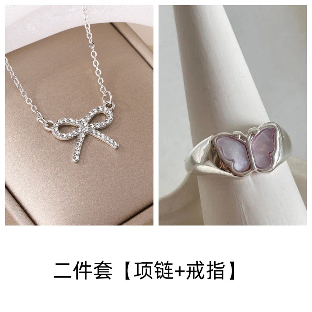 Bowknot versatile necklace for women - sweet & chic, influencer-approved, minimalist & high-end, summer choker accessory