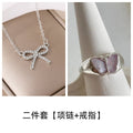 Bowknot versatile necklace for women - sweet & chic, influencer-approved, minimalist & high-end, summer choker accessory