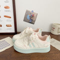Thick solewhite shoes breathable 2025 autumn new season artistic shoes niche design student sports sneakers