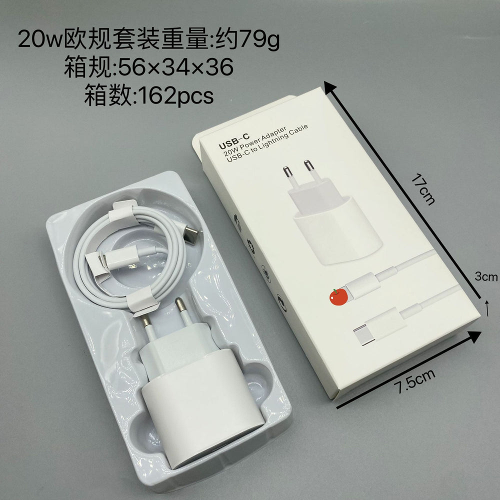 pd20w fast charging head suitable for apple charger set a+c dual-port charger european, american, australian and british regulations wholesale