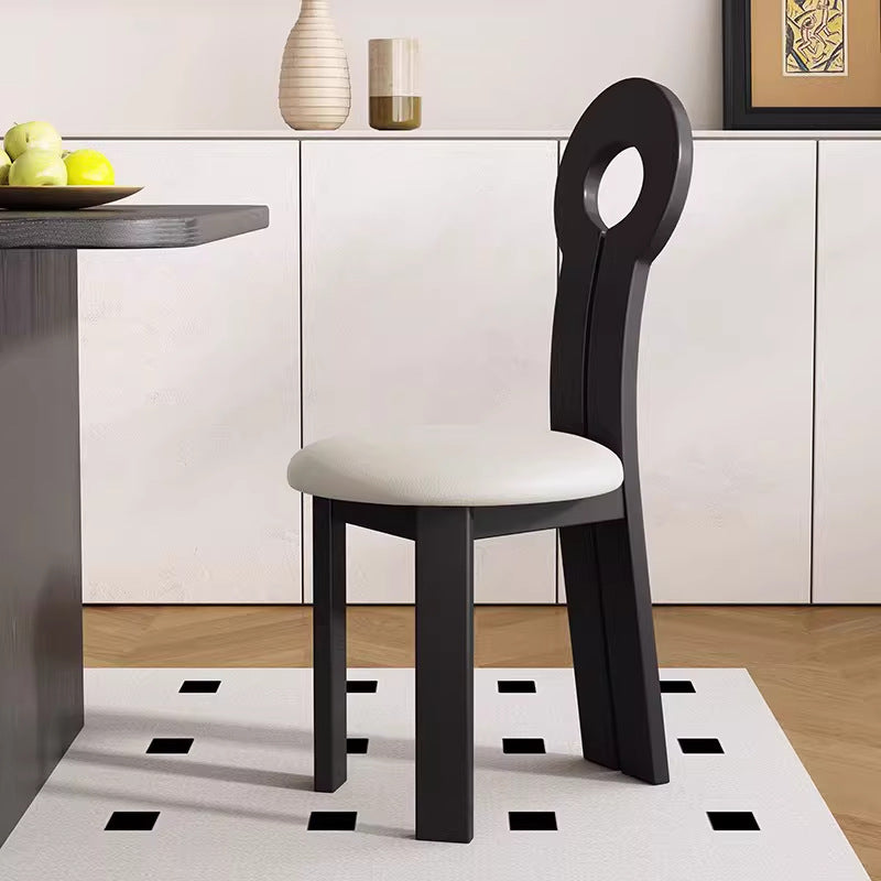 Solid wood keychain chair frenchretro solid wood dining chair soft-packed dining chair medieval style for home makeup chair back chair