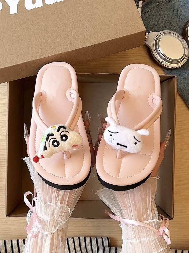 flip-flops for women, fashionable indoor non-slip bathroom, anti-odor, cute flat bottom beach flip-flops for women wholesale