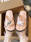 flip-flops for women, fashionable indoor non-slip bathroom, anti-odor, cute flat bottom beach flip-flops for women wholesale
