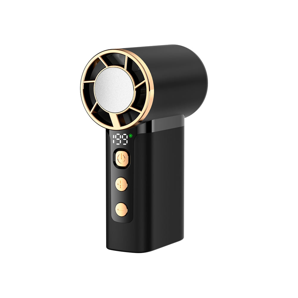 2026 new ice-cooling handheld fan - usb rechargeable mini outdoor portable digital display high-speed powerful fan