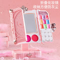Kids' cosmetics toy princess doll set dressing table play house girl music makeup box wholesale gift