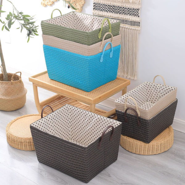 Activity Japanese-style large clothes folding woven storage basket snacks sundries toys washable snacks storage
