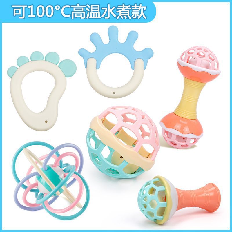 Cross-border export newborn baby toys baby hand rattle boys and girls early education puzzle bell toothpaste bed bell accessories