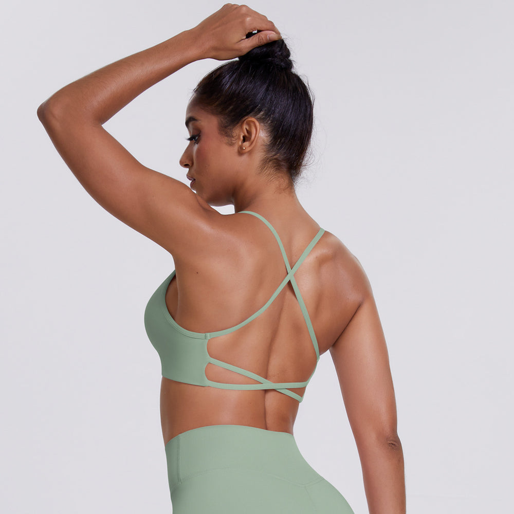 New cloud-feel yoga top: criss-cross back yoga bra tank top - breathable, quick-drying fitness sports bra for women