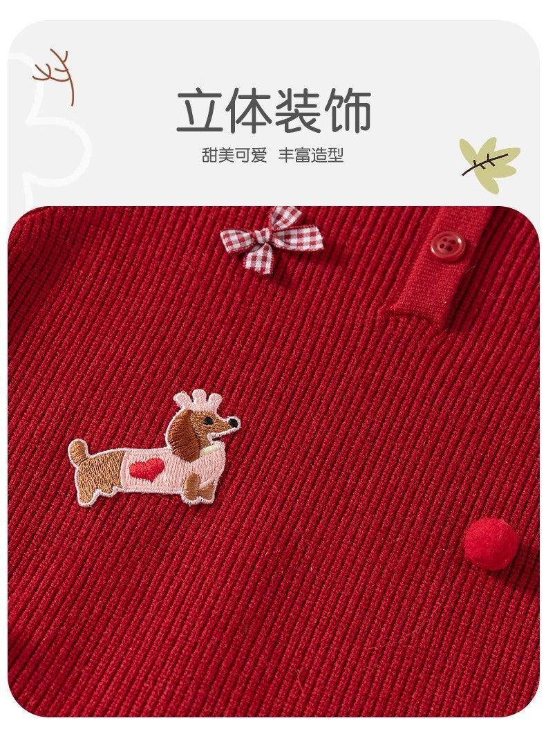 Girls' christmas dress  new style baby girl birthday party first birthday dress children's thickened skirt