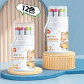 Washable kids' silky smooth spinning crayons - mess-free, non-toxic, perfect for kindergarten art - complete set of non-stick oil pastels