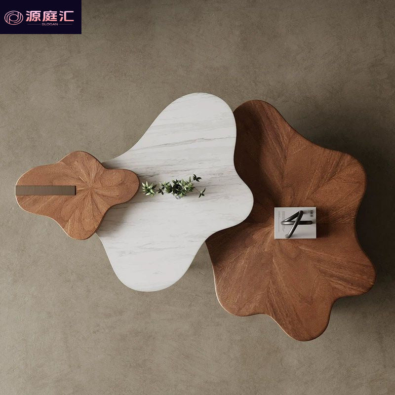 Second-hand fengyunduo coffee table, asymmetrical coffee table, special-shaped for home living room popularaccessible luxurycasual2025 high-end coffee table