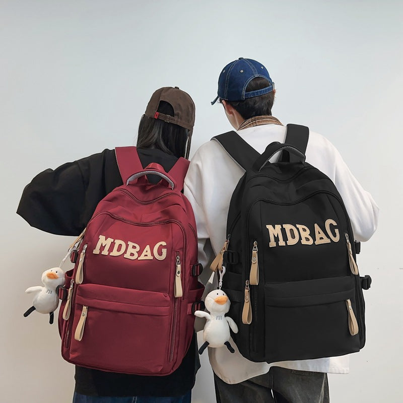 School bag large capacity female strong and durable high school junior high school students fashion versatile casual large backpack new