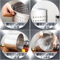 Large thickened stainless steel drain bucket, crayfish filter bucket, multi-functional leak bucket, punched soup bucket, inner pot brine bucket