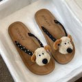 Ragdoll dog flip-flops women's summer outwear non-slipplaid non-slip student k-style flip-flops sandals animal cartoon