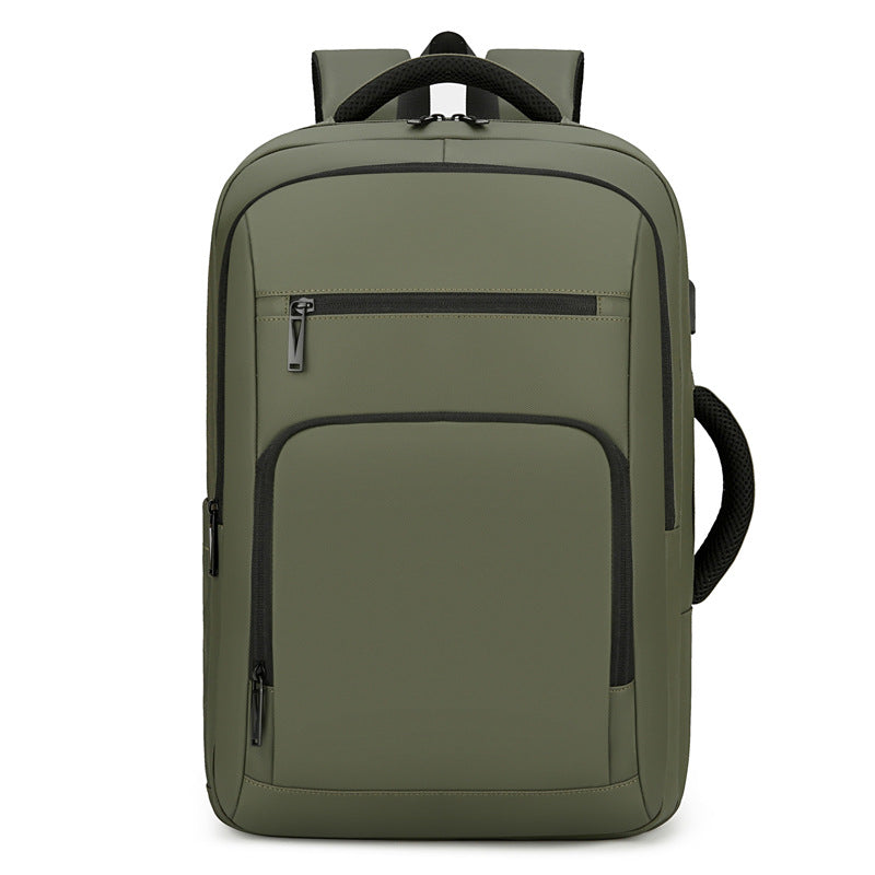 Spring new lightweight USB charging socket computer bag large capacity simple men's backpack casual business