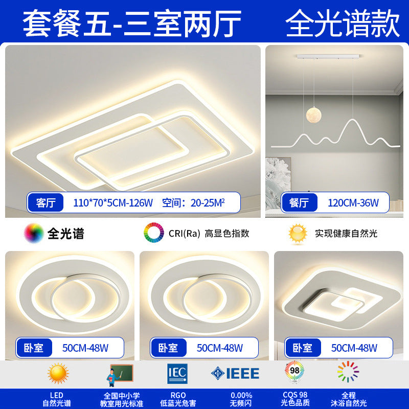 Full Spectrum Ceiling Light Living Room Light Hall Main Light Modern Simple Bedroom Light Whole House Zhongshan Lighting Home Improvement Lighting