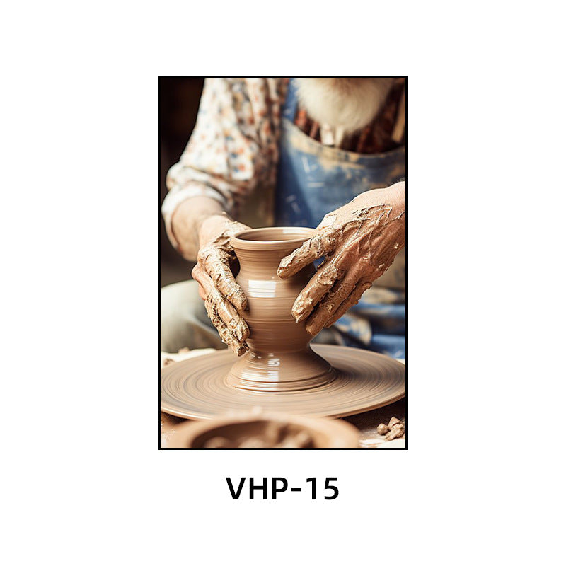 Blue and white porcelain decorative painting vase porcelain ceramic new Chinese style living room hanging painting hotel hotel restaurant box Chinese style