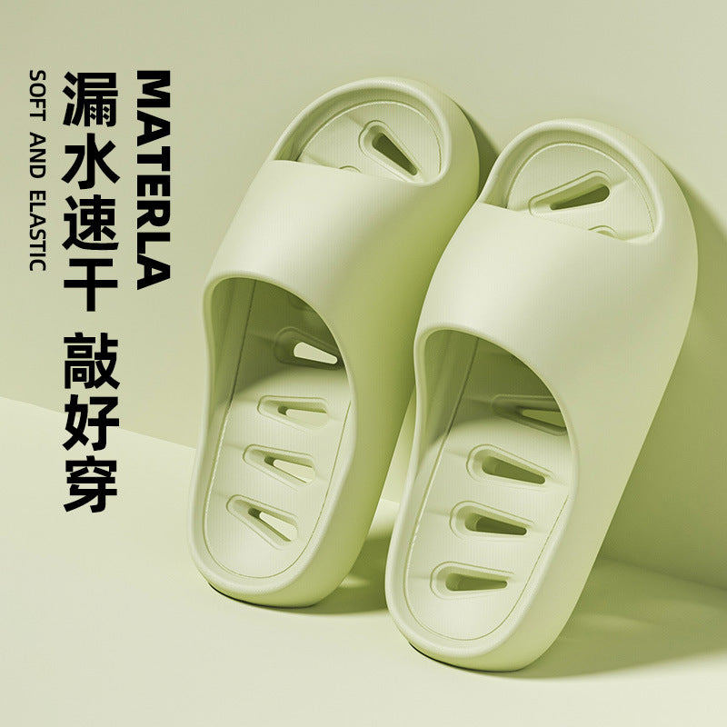 Non-slip bath slippers for men and women, home indoor, water leakage, quick-drying, hollow for home, eva bathroom sandals