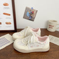 Pink floral sneakers women's ugly cute 2025 summer new arrivals chic niche design student korean style breathable white shoes