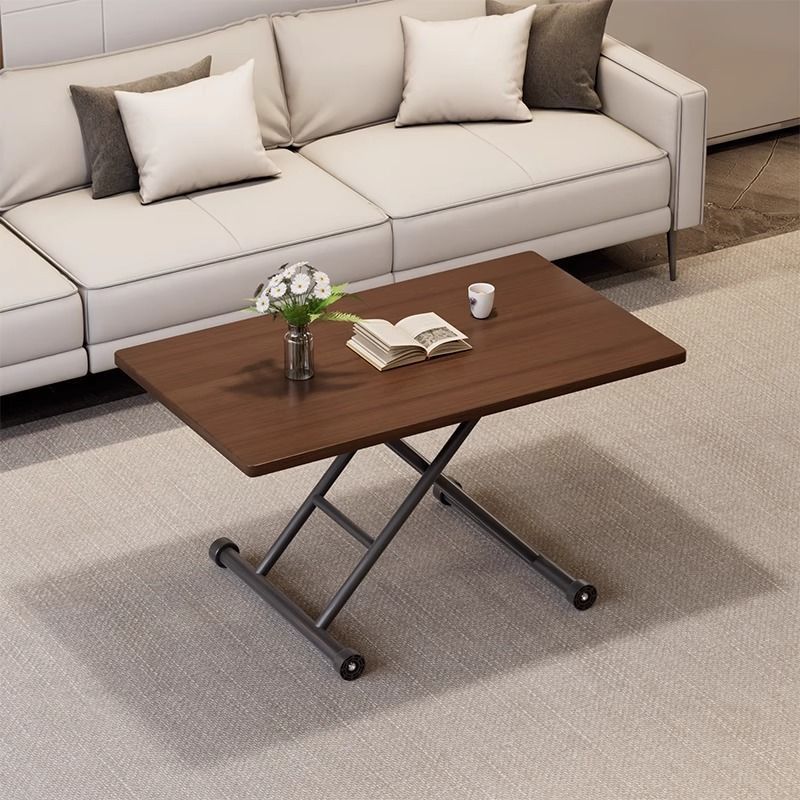 Adjustable height folding coffee table/dining table - portable folding table for home, small apartments, rentals - simple computer desk/office desk