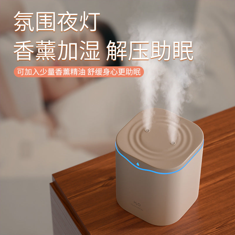 2l dual-spray humidifier, usb large capacity home bedroom office desktop silent water drop humidifier