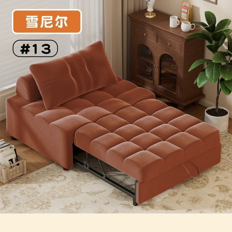 Foldable sofa bed all-in-one dual-purpose small apartment living room balcony multi-functional telescopic bed single double pull-out sofa cotton