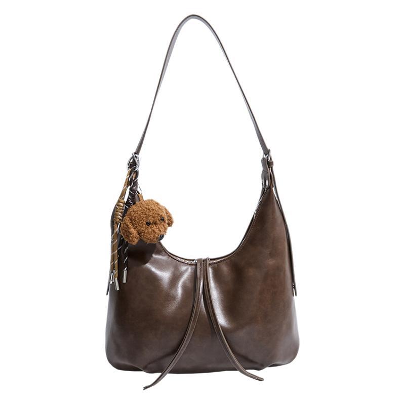 Casual retro large-capacity bag women's 2025 new autumn and winter commuter shoulder bag popular leopard print messenger bag