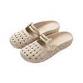 Baotou slippers women's summernew arrivalfashion soft bottomfor homeoutwear breathable flats crocs bows half slippers