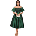 retro women's sexy off-the-shoulder dress - fashionable and elegant sequin slim-fit evening gown