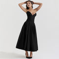 Exportfashion style  spring new arrivalsexy long skirt tube top skirt v pointed fishbone waist a swing dress for women