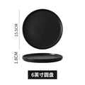 6inch black frosted plate