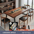 Solid wood color tea table and chair combination, one table and five chairs, tea table, new chinoiserie negotiation office large board tea table, coffee table
