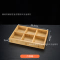 Single wooden box with six compartments