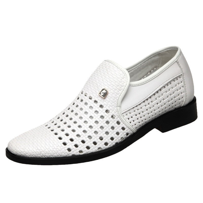Men's sandals 2024 new summer casual closed-toe clogs hollow-out leather sandals wholesale dropshipping