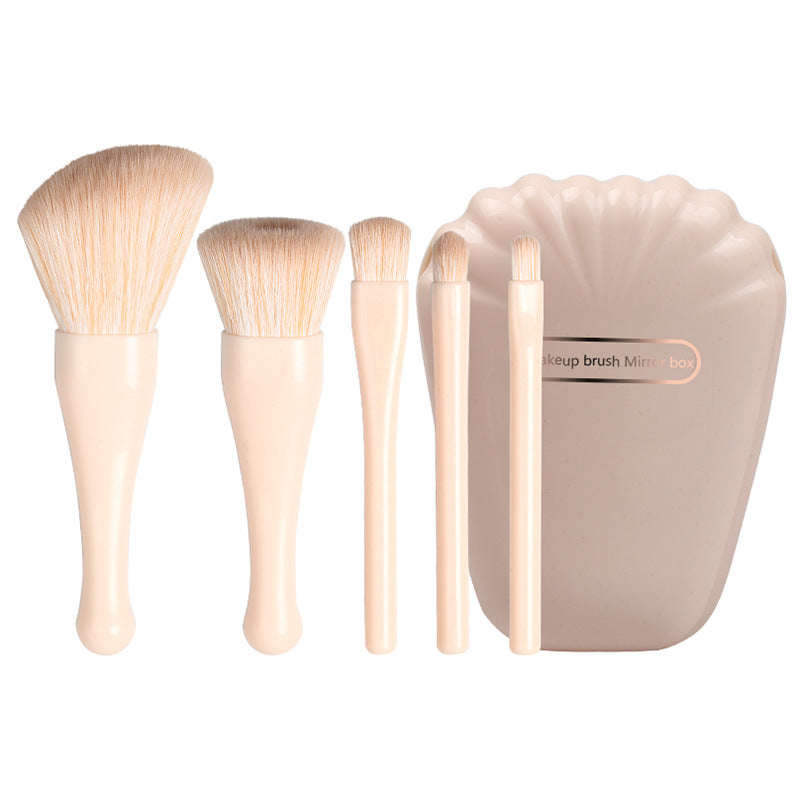 shell mirror brush 5-piece set of brushes portable brush bag multi-functional makeup brush beauty personal care tools makeup brush