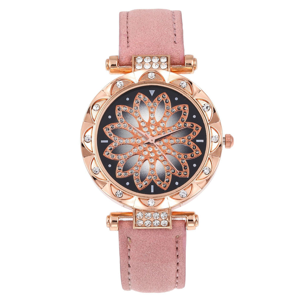 Wholesale watches from the manufacturer, women's watches, diamond-encrusted women's watches, casual frosted leather strap quartz watches, women's watches⌚kids