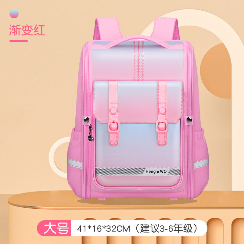 Elementary school backpack for boys and girls, large capacity, pressure-reducing, spine-protecting all-in-one backpack for grade 3