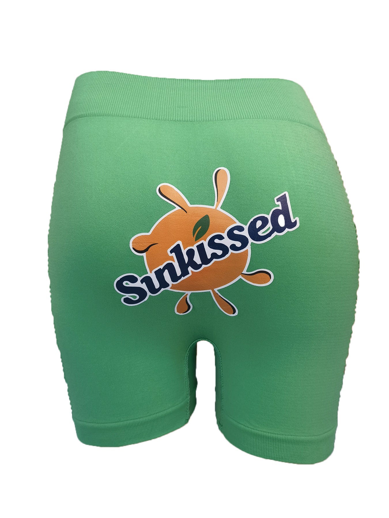 Cross-border hot-selling printed hollowed-out sexy yoga pants, women's fitness sports tight boxer shorts