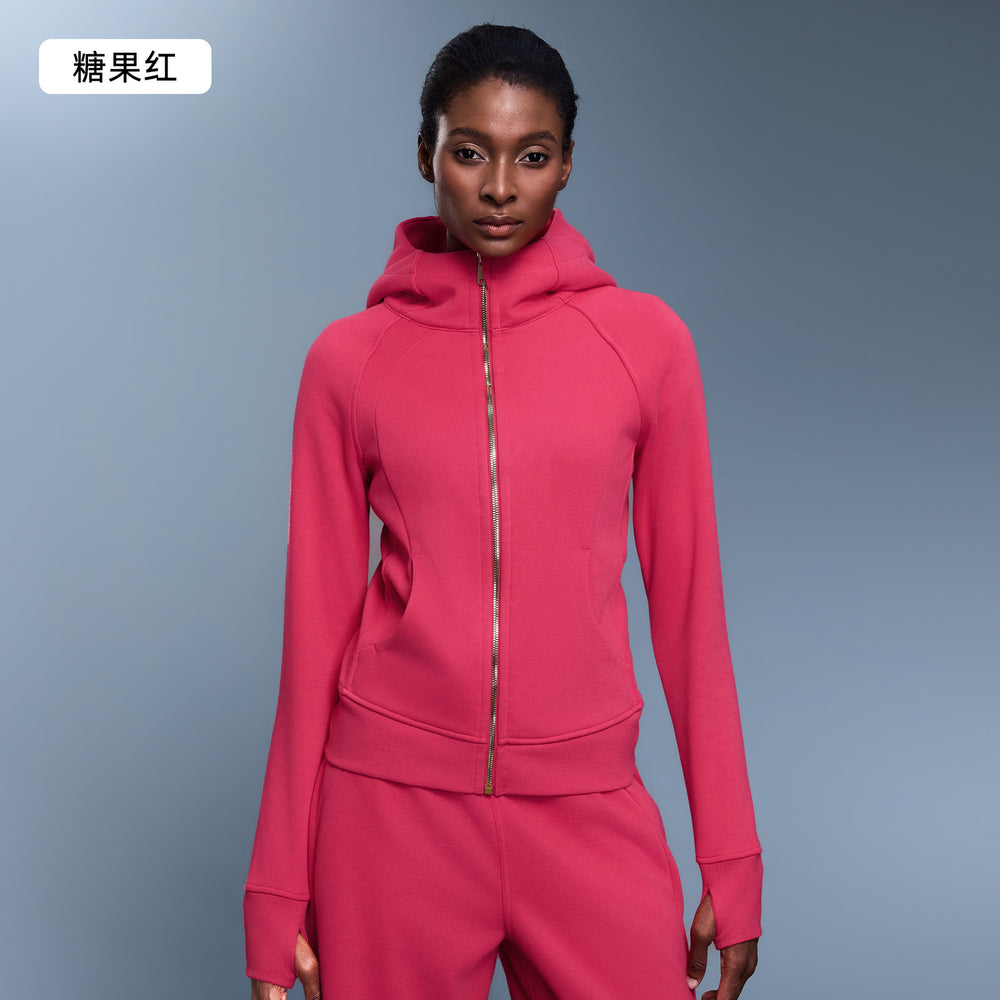Autumn winter yoga outwearlong sleeves silmslimming looksweatshirtjacketfleece-lined zipper cardigantopsd25132