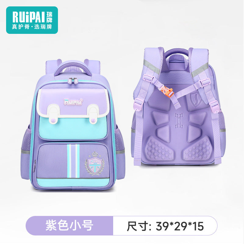Rui brand primary school schoolbags for grades 3 to 6, lightweight and large-capacity water-proof boys and girls children's backpacks wholesale