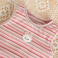 Summer baby clothes for girls: stylish striped lightweight tank top romper - super cute newborn bodysuit for outdoor wear