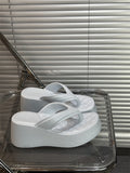 2026 new eva fashion platform flip-flops - casual beach sandals for vacation
