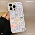 Bowknot imd mobile phone case suitable for apple 16promax with bracelet iphone15 protective case apple 17