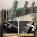 Over-the-door hanger - no drilling required, bathroom wall-mounted hook rack, heavy-duty adhesive, single row hook set